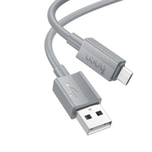 Hoco X107 USB-A - micro USB kábel 2.4A 1m - szürke 115929314 - Kábel & Tartozék