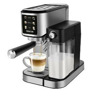 Poloautomatický kávovar Sencor SES 4910SS s peničom na mlieko, na prípravu cappuccina, latte a iných kávových nápojov - Sencor