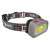 EMOS CREE+COB LED Headlamp 330lm, angled view with logo