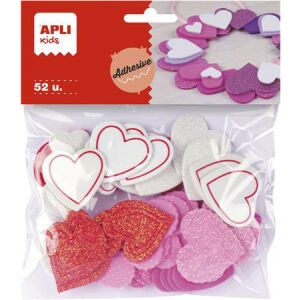 Moosgumi, öntapadó, szívek, APLI Kids "Eva Sheets", vegyes színek 122875996 - Filcfigura