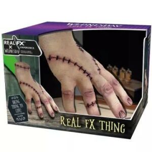 Mână Thing Wednesday Addams - Real FX Thing în cutie - Decorațiuni de Halloween