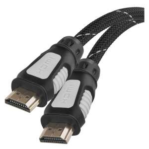 EMOS HDMI kábel, 1,5m, nejlon, fekete, nagy sebességű, ethernet, 4K, 3D, ARC - HDMI kábel