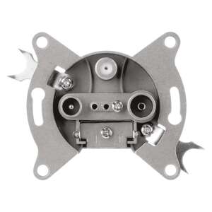 EMOS EU3303E TV/Radio/Satellite Wall Socket, 3dB attenuation, IEC + F connector - EMOS