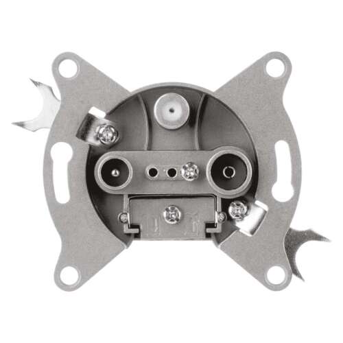 EMOS EU3303E TV/Radio/Satellite Wall Socket, 3dB attenuation, IEC + F connector