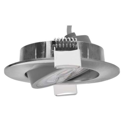 EMOS Exclusive LED beépített reflektor, 5W, 450lm, meleg fehér, szálcsiszolt nikkel - Spotlámpa
