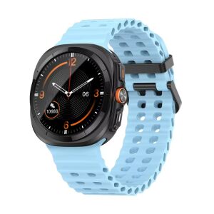 Mybandz Waves világoskék szilikon szíj Samsung Galaxy Watch Ultra okosórához - Okosóra szíj