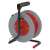 15 meter cable reel with 4 sockets, red cable, grey housing, Emos brand
