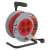 15 meter cable reel with 4 sockets, red cable, grey housing, Emos brand