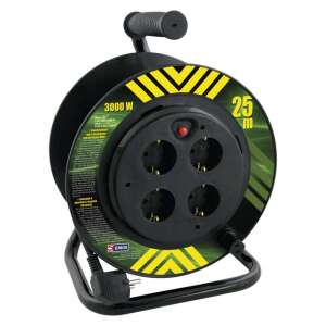 Kábeldob 25 m / 4 aljzat / fekete / PVC / 230 V / 1,5 mm2 46731657 - EMOS
