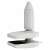 EMOS Jasmine LED desk lamp, white, with flexible arm and clip, close-up of the base