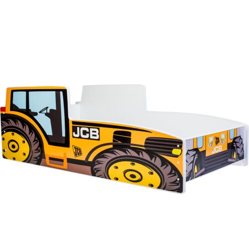 Łożko pojedyncze Traktor żółty 160x80 z materacem