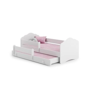 Pat dublu Wave 160x80 alb