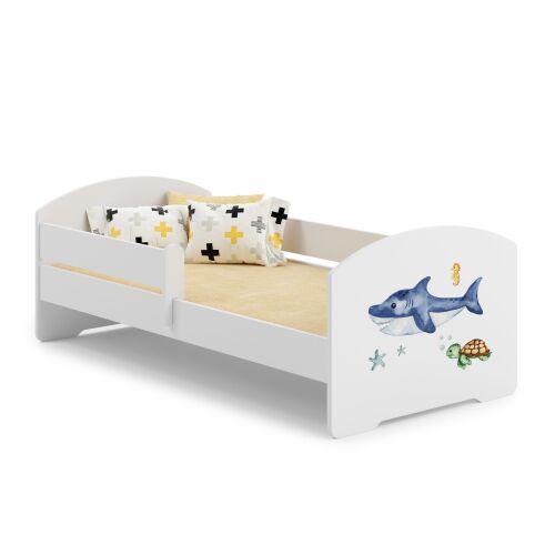 Luk egyszemélyes ágy 140x70 műalkotással - Shark