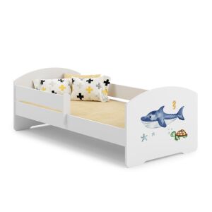 LUK pat pentru copii 160x80 cu balustrade - Shark