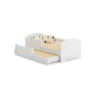 Łóżko podwójne LUK białe 160x80 116031977 - Stolik dziecięcy, krzesło, Wykonawca kuchni dla dzieci, Biurko dla młodzieży i Łóżko młodzieżowe