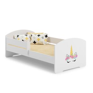 Luk pat single 140x70 cu lucrare de artă - corn Unicorn