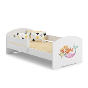 Детско легло LUK 160x80 см с дизайн на русалка и предпазни решетки - Младежко легло и Изпълнител на детска кухня