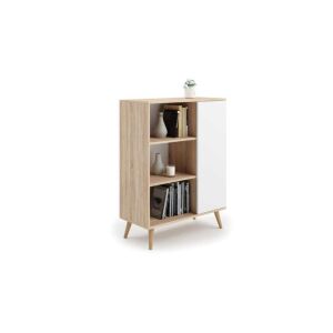 Regał szafka Fondi dąb sonoma - biały, skandynawski