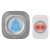 EMOS P5733S Wireless Doorbell, silver, with button and blue light