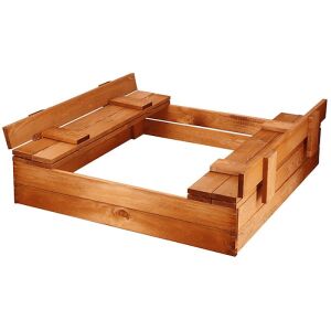 Springos Fa Homokozó - Fedéllel és Paddal - 98x94 cm