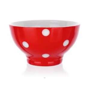 Piros pöttyös tál, 13 cm - Banquet