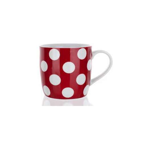 Kerámia bögre DOTS 310 ml, piros