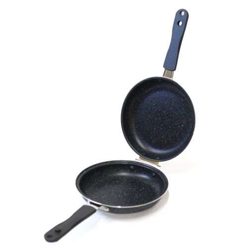 Tapadásmentes dupla serpenyő omlettekhez és palacsintákhoz