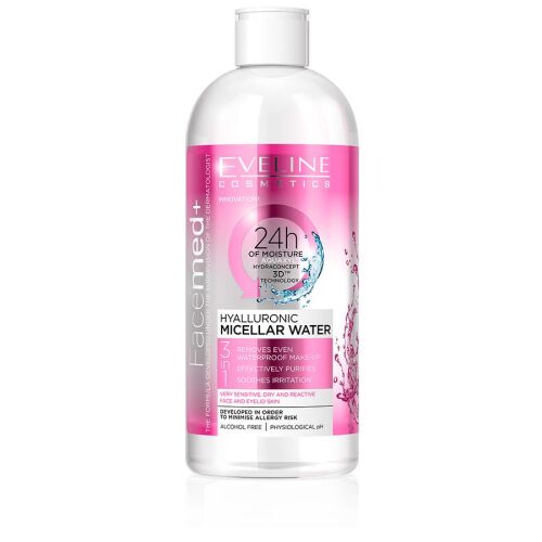 Eveline facemed+hyaluronos micellás arclemosó 400 ml 166867444 - Arc