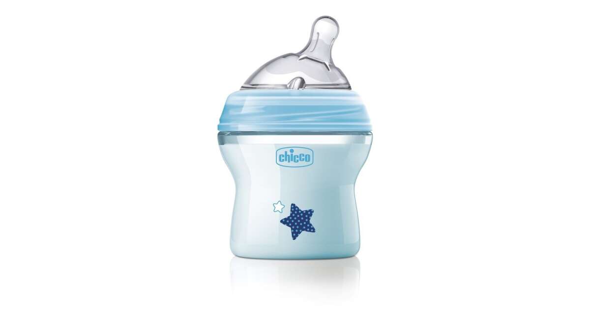 Chicco Natural Feeling Cumisüveg 150ml #kék | Pepita.hu