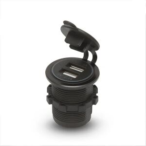 Adaptor priză auto cu două porturi USB cu ieșire de 3.1A, negru - Incarcatoare auto