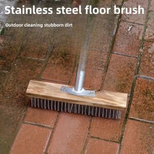Rozsdamentes acél kemény sörtéjű kültéri tisztítókefe teraszhoz, fürdőszobához, medencéhez 116269354 - Takarító kefe
