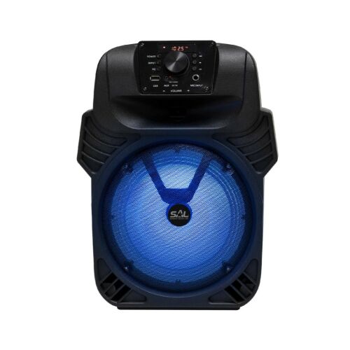 SAL PAR20BTC Party-Lautsprecher mit blauen LED-Lichtern, Vorderansicht