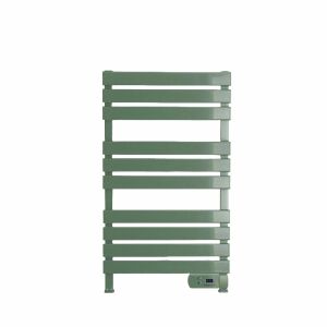 Radiator electric de baie CREATE, verde salvie, încălzitor de prosoape, montare pe podea sau perete - Calorifere baie