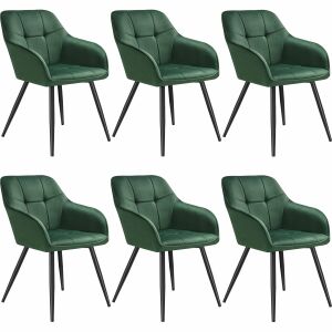 Krzesło Marilyn, aksamitny wygląd, pikowane 130247465 - Krzesło do jadalni