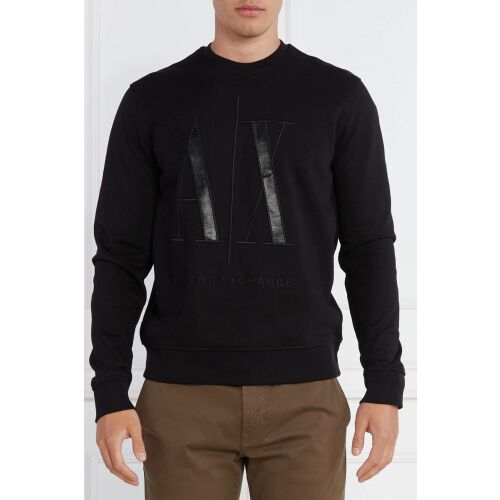 Armani Exchange Herren-Sweatshirt in Schwarz mit großem AX-Logo