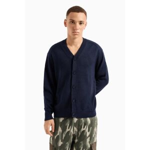 Armani Exchange Herren-Navy-Blauer Cardigan, Vorderansicht - Herrenbekleidung