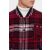 Tommy Hilfiger Herren Varsity Bomberjacke in Rot und Blau, Nahaufnahme des Logos