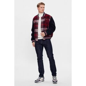 Tommy Hilfiger Herren Varsity Bomberjacke in Rot und Blau - Tommy Hilfiger