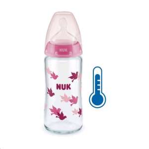Üveg cumisüveg széles nyakkal NUK FC hőmérséklet-jelzővel 240 ml rózsaszín 40616977 Nuk Cumisüveg