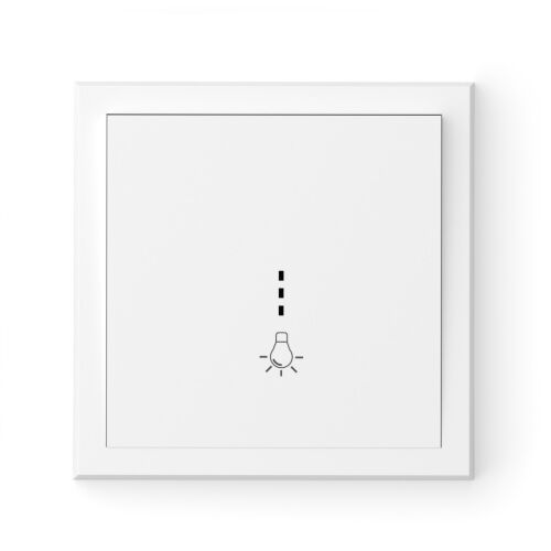 Commel N101 întrerupător cu buton apăsat unipolar cu lumină indicator, alb