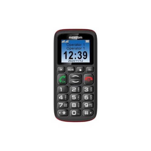 Maxcom MM428 L (Type-C) DS mobiltelefon extra nagy gombokkal, SOS gombbal, fekete (töltő nélkül)