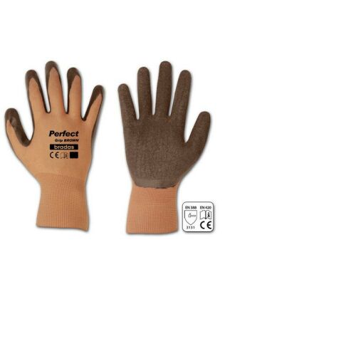 Bradas Perfect Grip Brown latex kesztyű 8 - M méret (RWPGBR8) 116304043