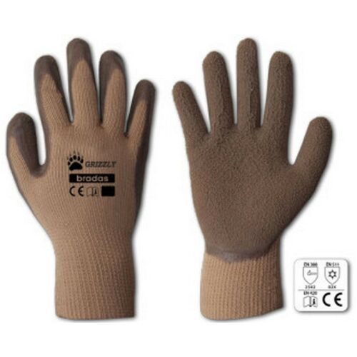 RWG10 Kesztyű, latex, barna GRIZZLY latex 10 24 pár/kart. 116304047