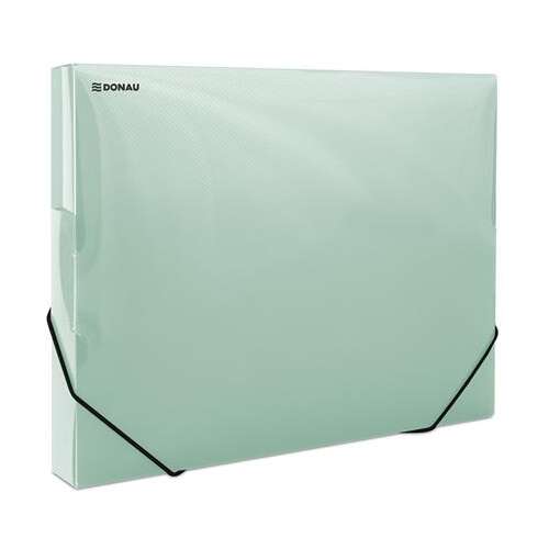 DONAU A4 Dosar cu elastic, 30 mm, verde transparent, PP