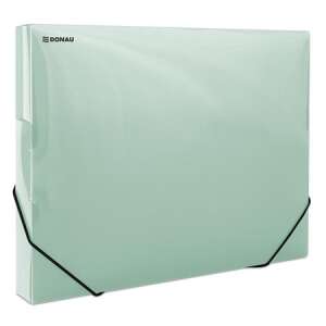 DONAU A4 Expanding File Folder, 30mm, Transparent Green, PP - Elastic folder