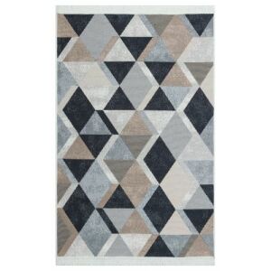Bakero Kelim Arya 10 beige/schwarzer geometrischer Teppich - Innenarchitektur