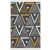 Bakero Kelim Arya grauer Teppich mit aztekischem Dreiecksmuster, 120x180 cm