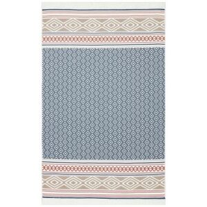 Vizualizare completă a covorului Bakero Kelim Arya 120x180 cm bleumarin și bej cu model aztec - Covoare