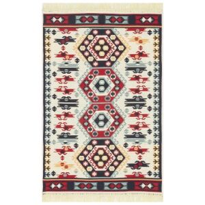 Covor Bakero Kelim Arya 30 roșu, 80x150 cm, model aztec - Covoare