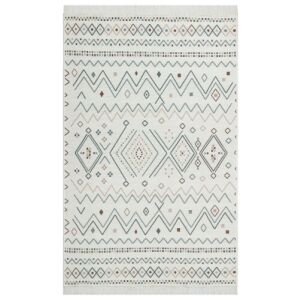 Bakero Kelim Arya 05 beige und blauer Teppich mit Aztekenmuster, 120x180 cm - Innenarchitektur